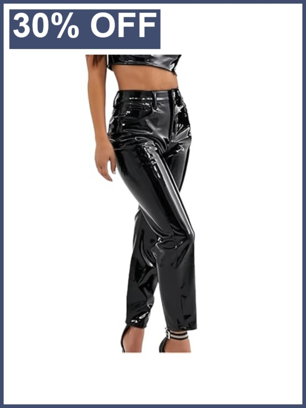 High Waist PU Faux Leather Pencil Pants Plus Size Street Style